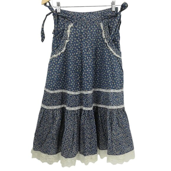 Vtg Jessicas Gunnies Gunne Sax Prairie Skirt Size 9 S Cottagecore Floral Midi - Picture 1 of 12
